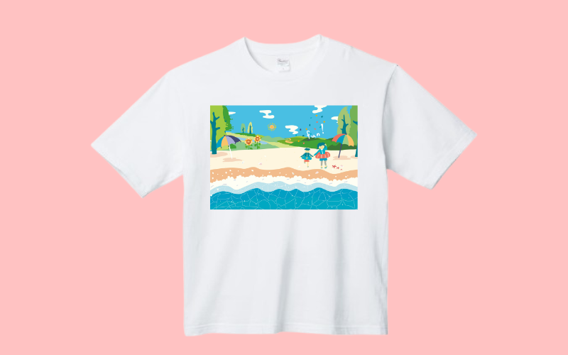 【桃木兎羽ファンツアー】桃木さんが描いたイラストTシャツ
