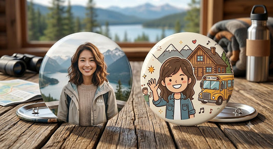 【根本優奈バースディバスツアー】缶バッジ2個セット（5cm）※ツアー写真＆イラスト