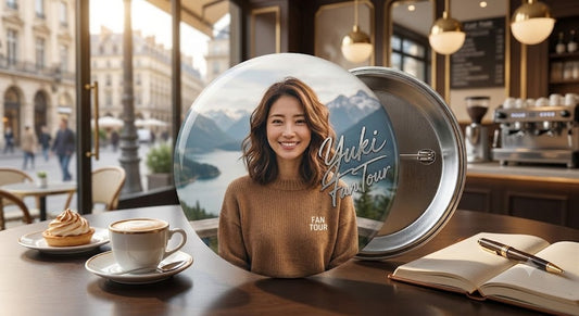 【根本優奈バースディバスツアー】缶バッジ（15cm）※ツアー写真＆複製サイン